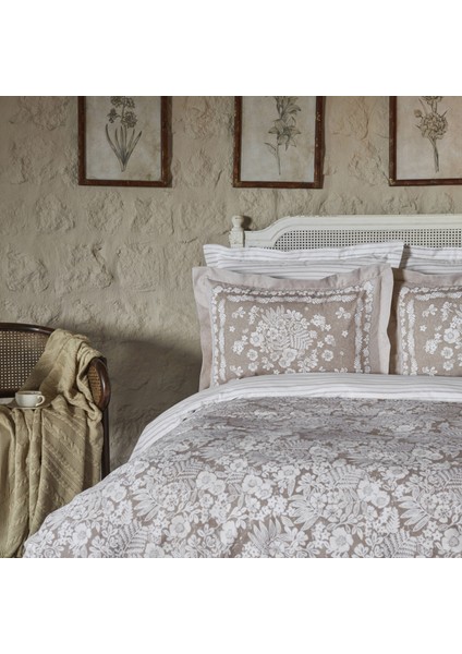 Harmonie %100 Pamuk Çift Kişilik Nevresim Takımı Bej fırsatları