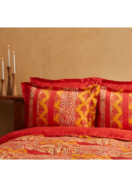 Marıs Terracotta %100 Pamuk Çift Kişilik Saten Nevresim Takımı fırsatları