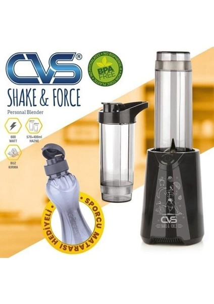 Shake And Force Kişisel Blender Seti Dn 4515 (Siyah)
