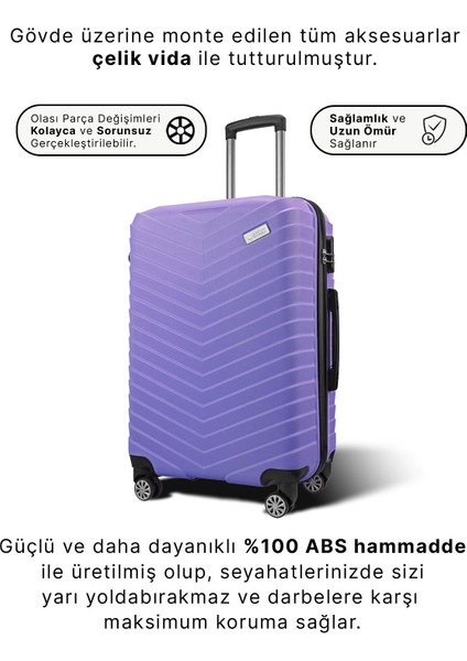 WX-1001 Mor Renk Orta Boy Valiz modelleri