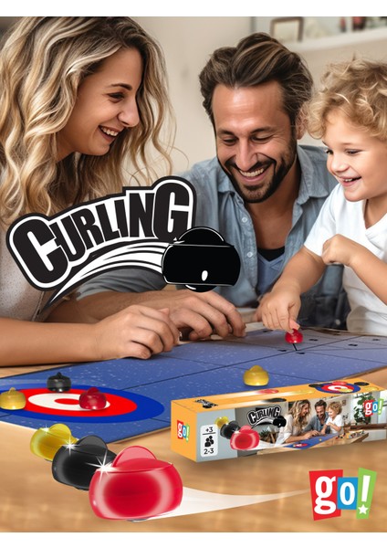 Go Toys Mini Curling Ekransız Vakit Geçirme Aktivitesi Aile Etkileşimi Kutu Oyunu