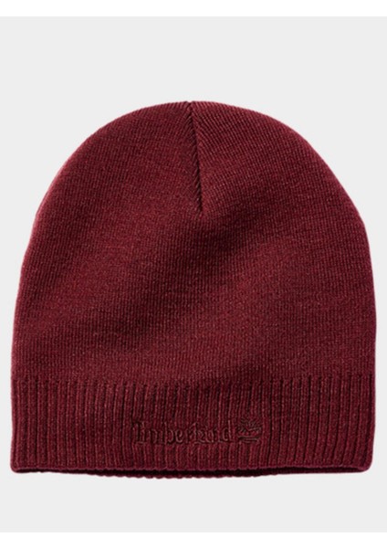 Knit Logo Beanie Erkek Bordo Bere TB0A1EGXI301