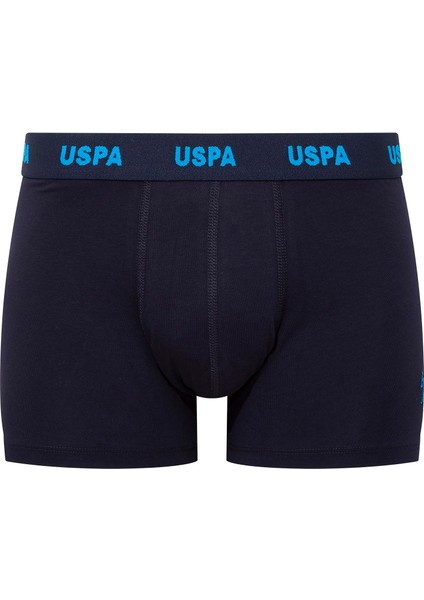 Erkek Lacivert-Saks-Baskılı 3'lü Boxer 80509