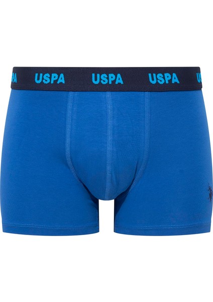 Erkek Lacivert-Saks-Baskılı 3'lü Boxer 80509
