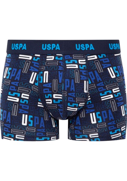 Erkek Lacivert-Saks-Baskılı 3'lü Boxer 80509