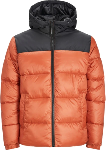 Jack & Jones Jjetoby Puffer Hood Sn Erkek Turuncu Mont 12235859-23