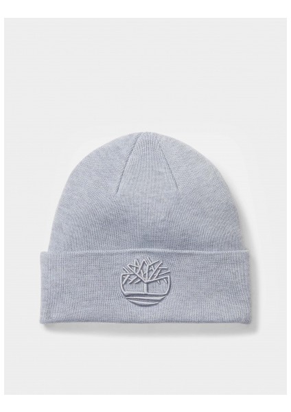 Tonal 3D Embroidery Beanie Erkek Gri Bere TB0A2PJRC811