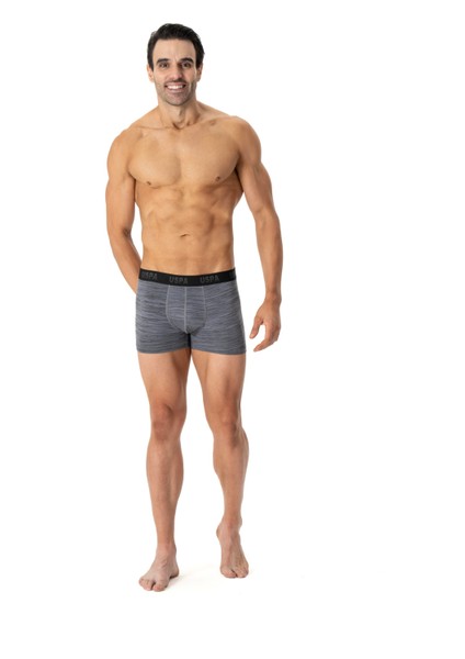 Erkek Antrasit-Siyah-Baskılı 3'lü Boxer 80505