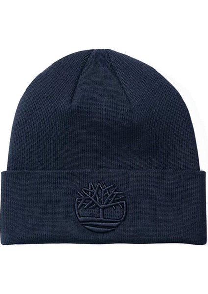 Tonal 3D Embroidery Beanie Erkek Lacivert Bere TB0A2PJR4511