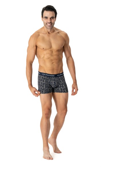Erkek İndigo-Lacivert-Baskılı 3'lü Boxer 80503 indirimleri