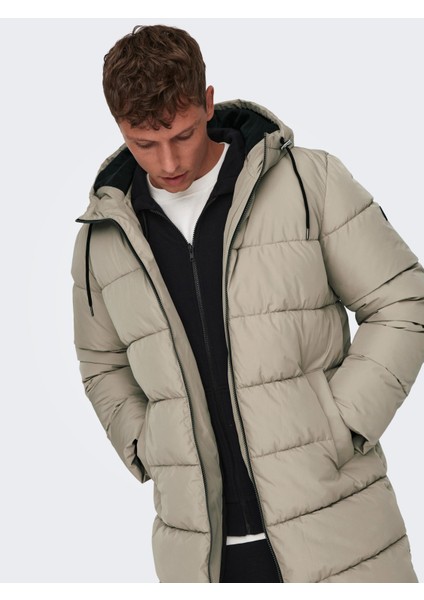 Onsmelvın Lıfe Puffer Coat Otw Vd Erkek Haki Mont 22022100-03