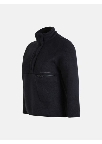 W Fleece Snap T-Neck Erkek Siyah Polar G78130100-10011 modelleri