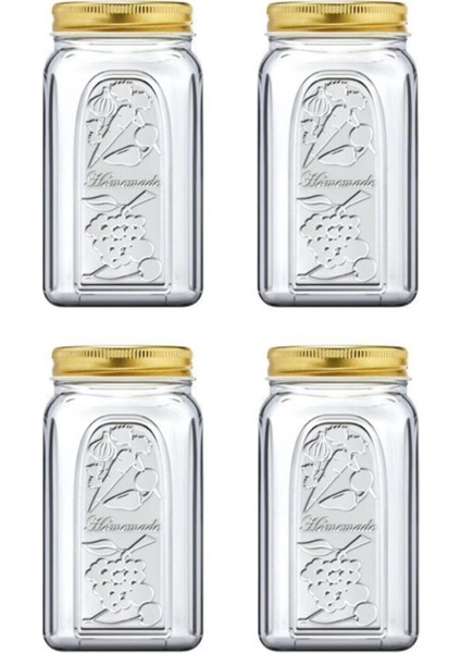 Homemade Metal Kapaklı 80390 Kavanoz 1500cc 4 Adet