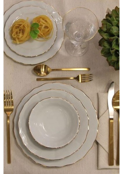 Wavy Altın Yaldız 60 Parça 12 Kişilik Yemek Takımı fiyatları