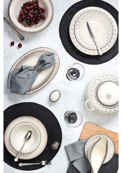 Sweet Romantic 60 Parça 12 Kişilik Yemek Takımı modelleri