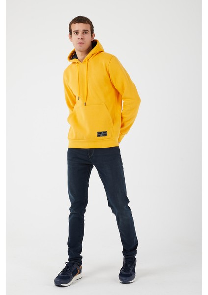 Içi Polarlı Regular Fit Standard Kesim Kanguru Cepli Basic Kapüşonlu Sweatshirt modelleri
