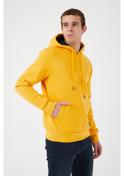 Içi Polarlı Regular Fit Standard Kesim Kanguru Cepli Basic Kapüşonlu Sweatshirt indirimleri