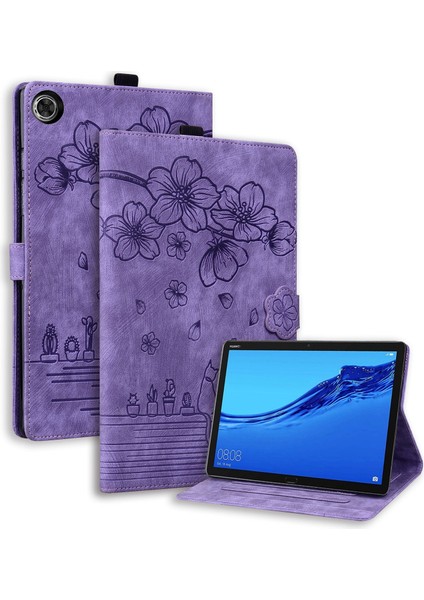 Lenovo Tab M10 Için Kedi Deri Kılıfı Plus 3. Gen 2022 (Yurt Dışından)
