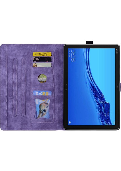 Lenovo Tab M10 Için Kedi Deri Kılıfı Plus 3. Gen 2022 (Yurt Dışından)