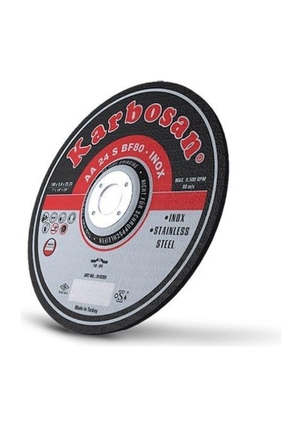 230X1.9X22.23 Inox Paslanmaz Çelik Ince Kesme Diski (25'li Paket) 910430