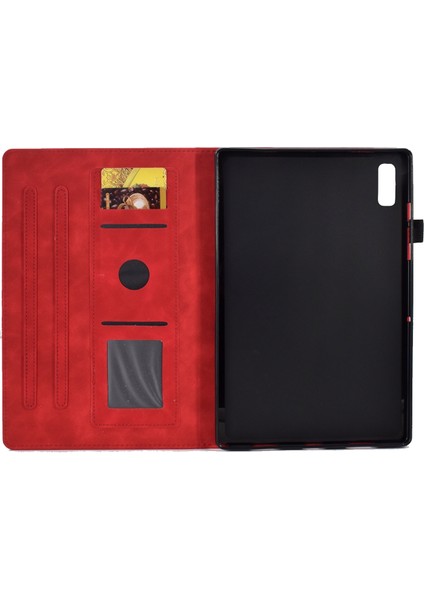 Lenovo Için Deri Tablet Çanta M9 Kırmızı (Yurt Dışından)