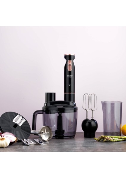 Chef Blend Mega Blender Set Siyah Rosegold