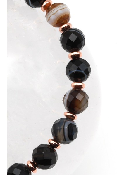 Akik Doğal Taş Fasetli Kesim Makrome Örme Bileklik fiyatları