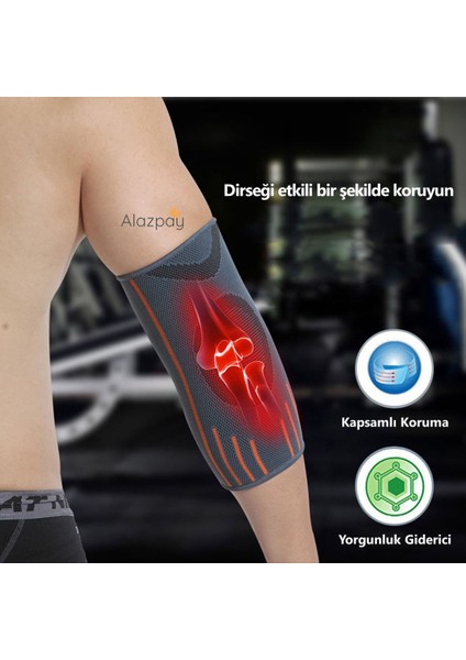 Elastik Basketbol Fitness Tenis Ortopedik Spor Antreman Örme Dirseklik (1 Adet) fırsatları