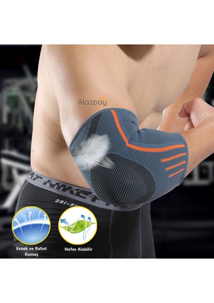 Elastik Basketbol Fitness Tenis Ortopedik Spor Antreman Örme Dirseklik (1 Adet) indirimleri