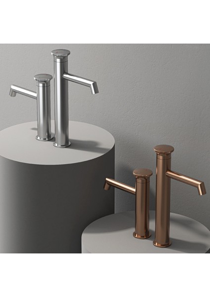 E 5529 Arte Leo L Lavabo Bataryası-Ros Gold indirimleri