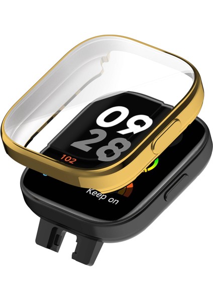 Xiaomi Redmi Watch 3 360 Derece Korumalı Kasa ve Ekran Koruyucu Watch Gard 30 Gold