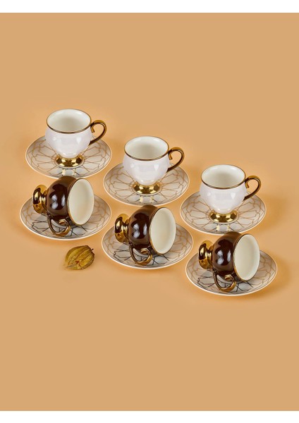 N3497 Dora 6 Kişilik Kahve Fincan Takımı