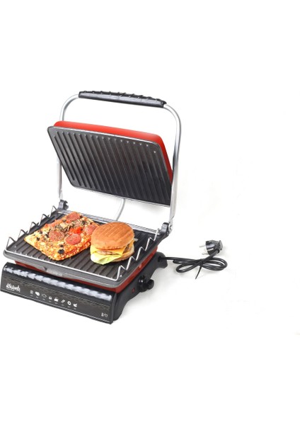 Ultra Plus Organik Demirdöküm Izgara& Tost Makinası Kırmızı Izgaraaparatlı,fırçalı,yağdanlık fiyatları