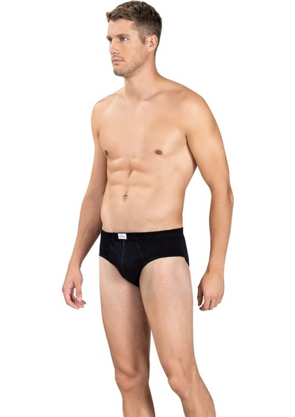 Erkek Siyah Pamuklu Slip Külot