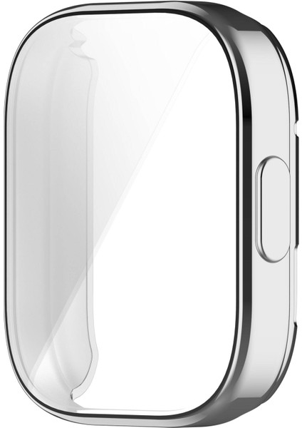 Xiaomi Redmi Watch 3 360 Derece Korumalı Kasa ve Ekran Koruyucu Watch Gard 30 Gümüş