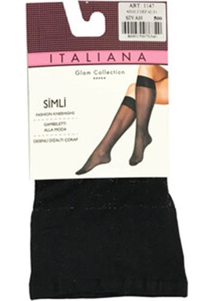 İtaliana Simli Dizaltı Çorap fiyatları
