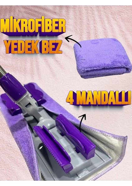 Sihirli Teleskobik Mop (+1 Bez )