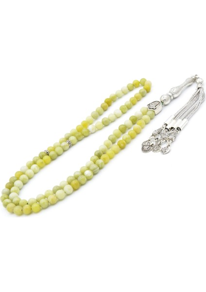 Gümüş Kaplama Püsküllü Orijinal 99 Luk Olivin Taşı Tesbih modelleri