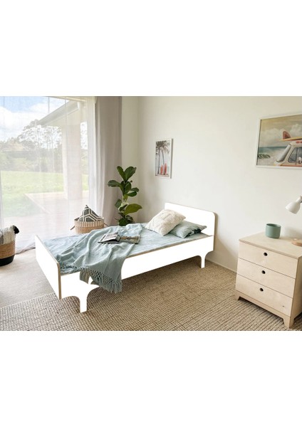 Markaawm Safran Beyaz Karyola Çocuk Genç Odası Yatak Bebek Yatak modelleri