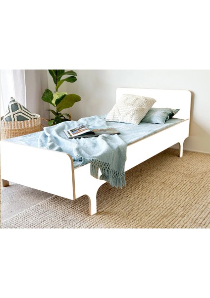 Markaawm Safran Beyaz Karyola Çocuk Genç Odası Yatak Bebek Yatak fırsatları