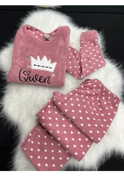 Bayan Polar Pijama Takımı 3060 Gül Kurusu