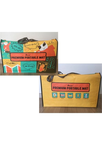 Katlanabilir Bebek Matı / Taşınabilir Çocuk Oyun Halısı 140 x 200 x 1 cm Su Geçirmez Kir Tutmaz Iç / Dış Ortama Uygun fırsatları