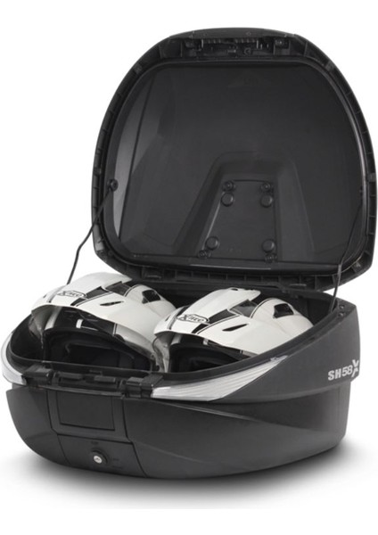 Motosiklet Arka Çanta Siyah Carbon Üç Kademeli Genişleyebilir Model Motor Arka Topcase 58LT fırsatları