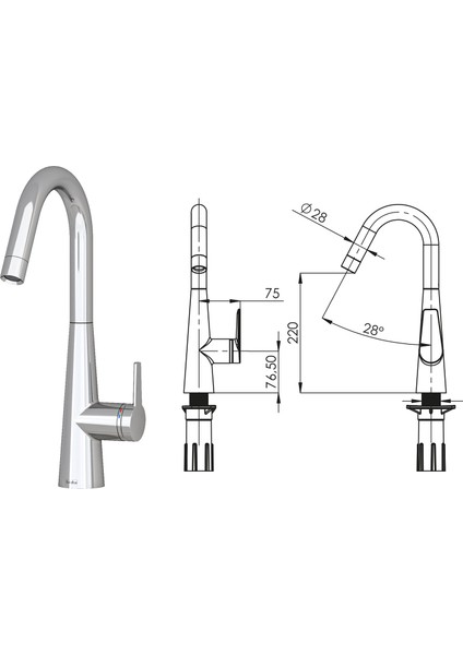 E 4106 Axis Eviye Bataryası-Krom