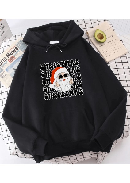 Noel Baba Christmas Kapşonlu Sweatshirt