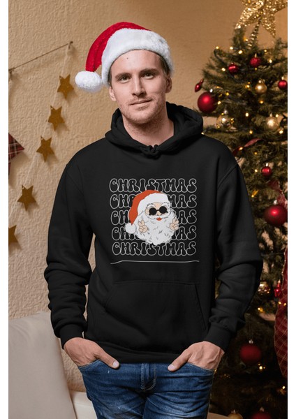 Noel Baba Christmas Kapşonlu Sweatshirt