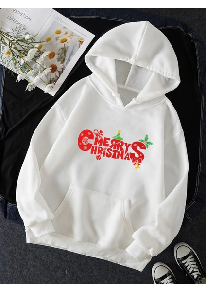 Christmas Yazılı Year Kapşonlu Sweatshirt fiyatları