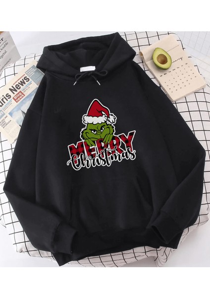 Grinch Merry Christmas Kapşonlu Sweatshirt fiyatları