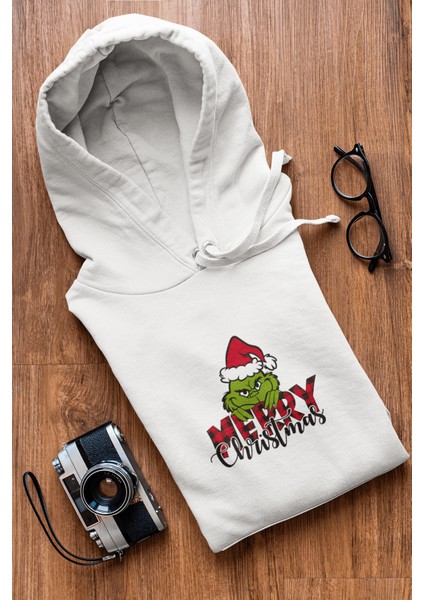 Grinch Merry Christmas Kapşonlu Sweatshirt indirimleri
