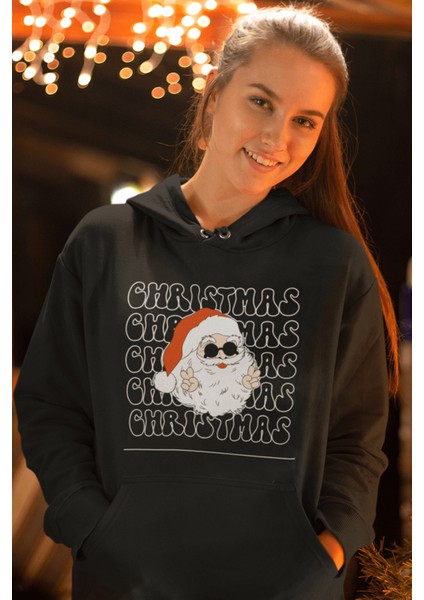 Noel Baba Christmas Kapşonlu Sweatshirt fırsatları